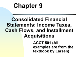 chapter9 income taxes and cash flow statement