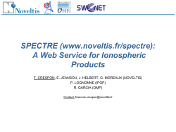 Spectre: A Web Service for Ionospheric Products