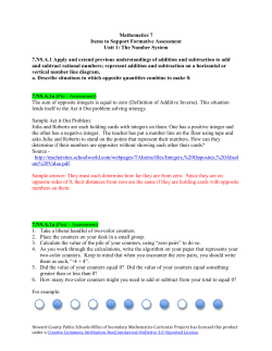 7.NS.A.1ab Assessment Items - Howard County Public School System