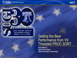 Getting the Best Performance from V9 Threaded