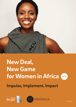 New Deal, New Game for Women in Africa