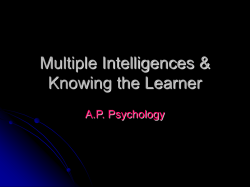Multiple Intelligences PPT