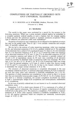 completions of partially ordered sets and universal algebra
