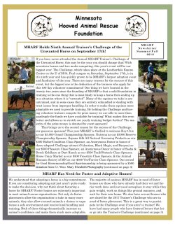 MHARF Holds Ninth Annual Trainer`s Challenge of the Unwanted