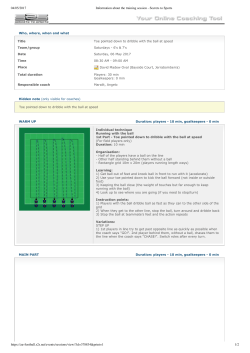 Toe pointed down to dribble with the ball at speed