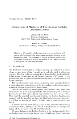 Simulations of Mixtures of Two Boolean Cellular