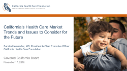 California`s Health Care Market Trends and Issues to Consider for