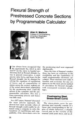 Flexural Strength of Prestressed Concrete Sections by