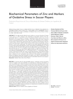 Biochemical Parameters of Zinc and Markers of Oxidative Stress in