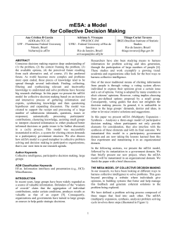 mESA: a Model for Collective Decision Making