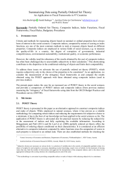 Summarizing Data using Partially Ordered Set Theory: