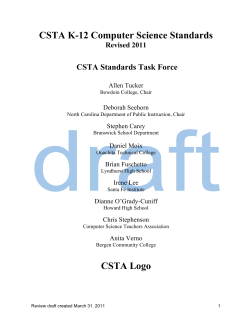 CSTA K-12 Computer Science Standards CSTA Logo