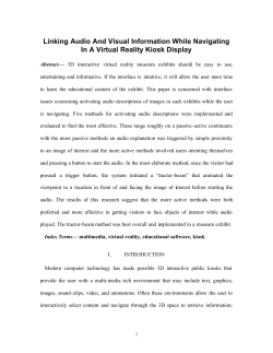 Linking Audio And Visual Information While Navigating In A Virtual