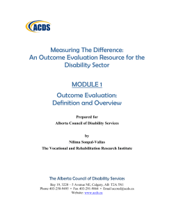 Outcome Evaluation Definition and Overview