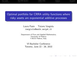 Optimal portfolio for CRRA utility functions where risky assets are