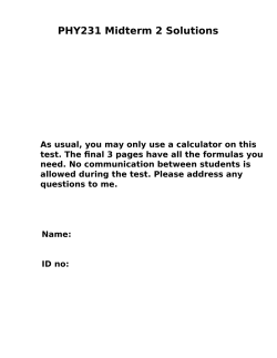 PHY231 Midterm 2 Solutions