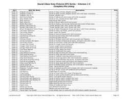 Sound Ideas Sony Pictures SFX Series - Volumes 1