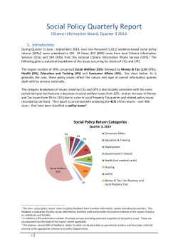 In a number of social welfare policy areas such as jobseekers