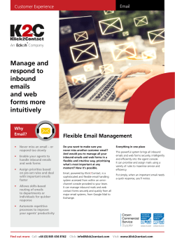Manage and respond to inbound emails and web