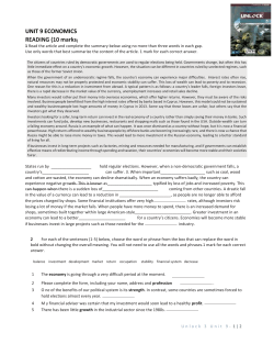 UNIT 9 ECONOMICS READING (10 marks )