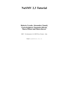 NuSMV 2.3 Tutorial