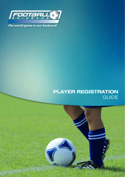 PLAYER REGISTRATION GUIDE
