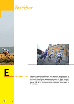 technical and sports preparation for the event