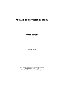 ABC and SBS Efficiency Study - Department of Communications and