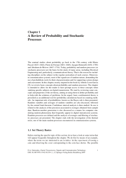 A Review of Probability and Stochastic Processes