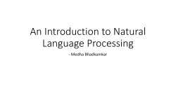 Natural Language Processing
