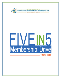 THE NAWDP FIVE in 5 MEMBERSHIP DRIVE CHECKLIST