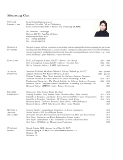 CV - Meeyoung Cha