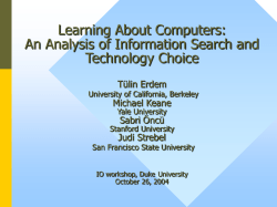 Learning About Computers: An Analysis of