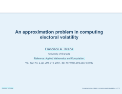 An approximation problem in computing electoral volatility