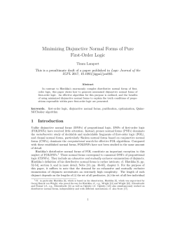 Minimizing Disjunctive Normal Forms of Pure First