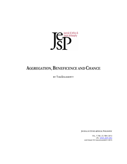 Aggregation, Beneficence and Chance_final