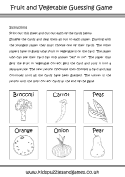 Fruit and Vegetable Guessing Game