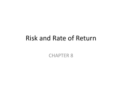 Risk and Rate of Return