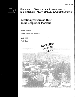 Genetic Algorithms and Their Use in Geophysical