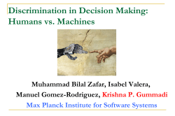 Discrimination in Decision Making: Humans vs. Machines
