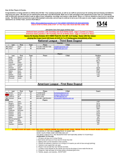 American League - First Base Dugout National League