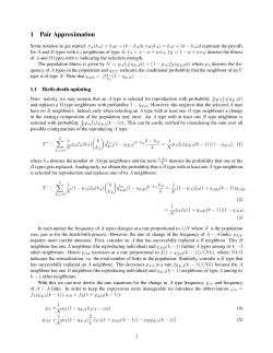 1 Pair Approximation
