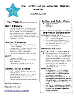 Mrs. Hamilton`s and Mrs. Lukasevicz`s