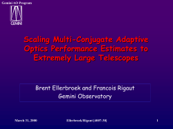 MCAO for ELTs - Gemini Observatory