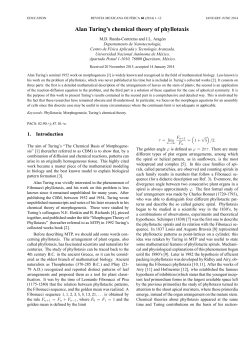 Alan Turing`s chemical theory of phyllotaxis