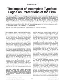 The Impact of Incomplete Typeface Logos on Perceptions of the Firm