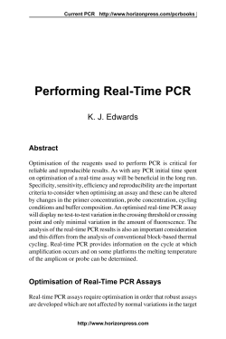 Performing Real-Time PCR