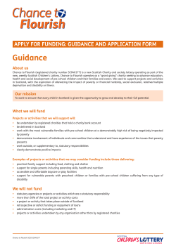 Guidance - Chance to Flourish