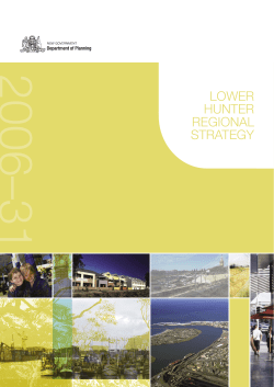 lower hunter regional strategy - Department of Planning and