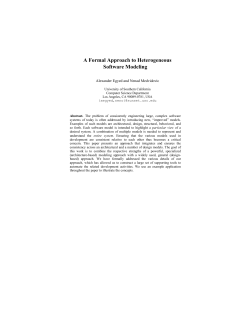 A Formal Approach to Heterogeneous Software Modeling
